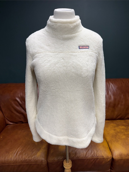 Vineyard Vines Sweaters - Vineyard Vines Cream Plush Turtleneck Pullover